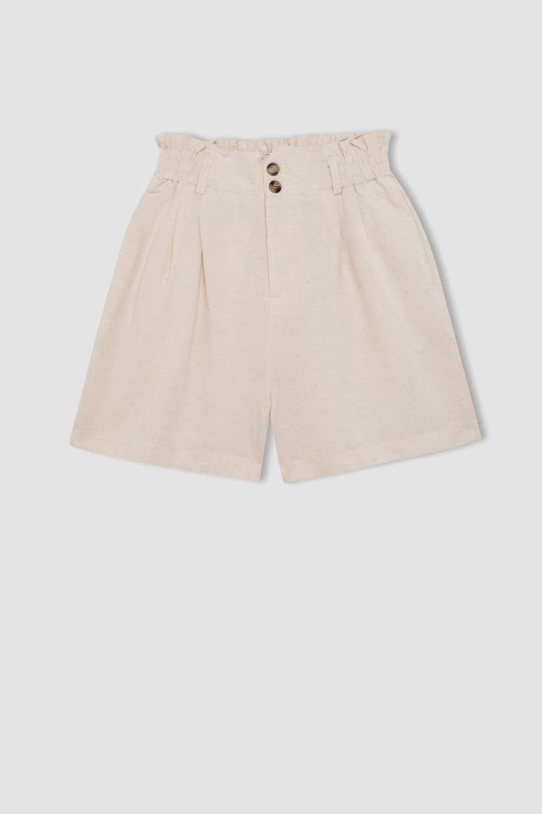 Relax Fit Paperbag Waist Shorts