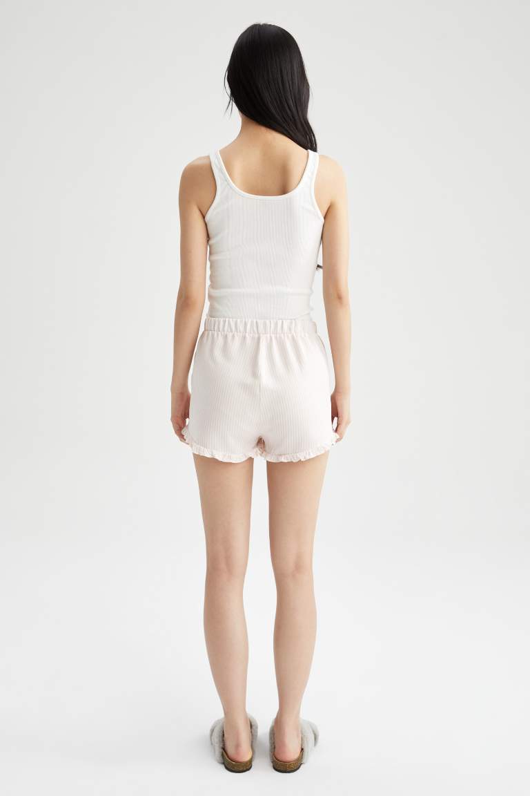 Fall in Love Regular Fit Çizgili Mini Şort Pijama Altı