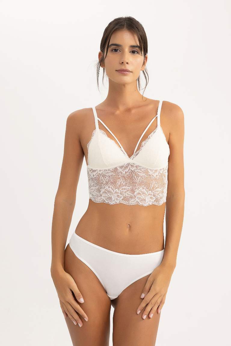 Fall in Love Dantelli Bant Detaylı Triangle Bralet