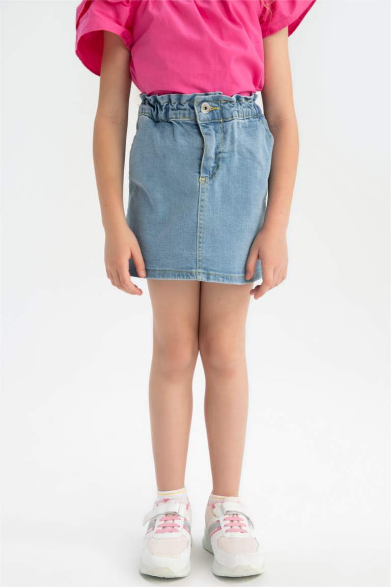 Girl Relax Fit Mini Denim Skirt
