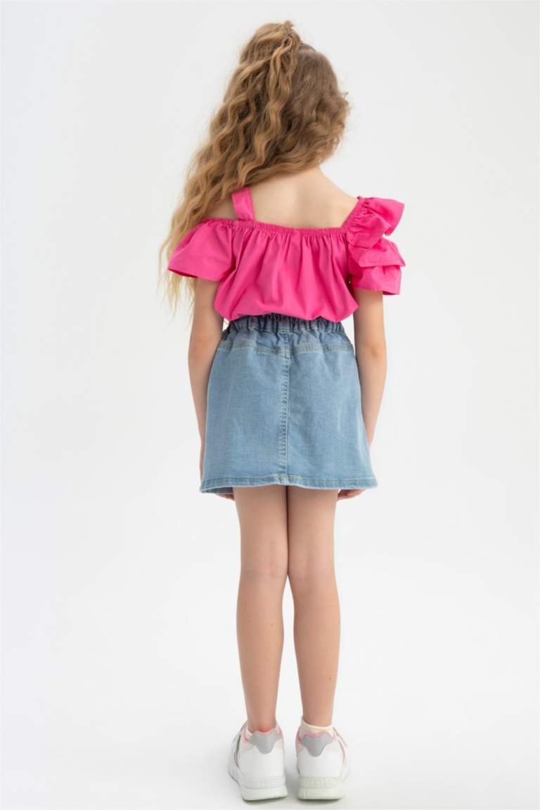 Girl Relax Fit Mini Denim Skirt