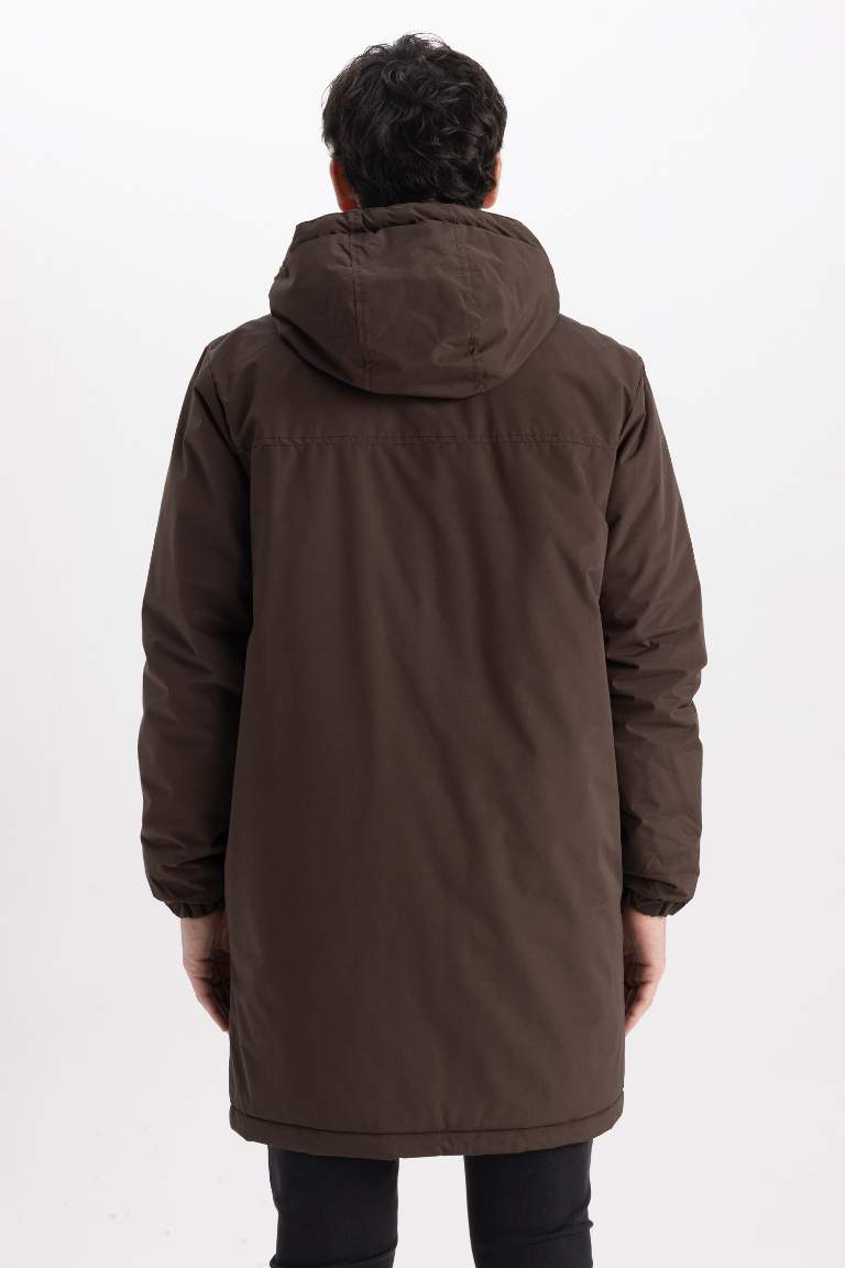 Slim Fit Kapüşonlu Mont Parka