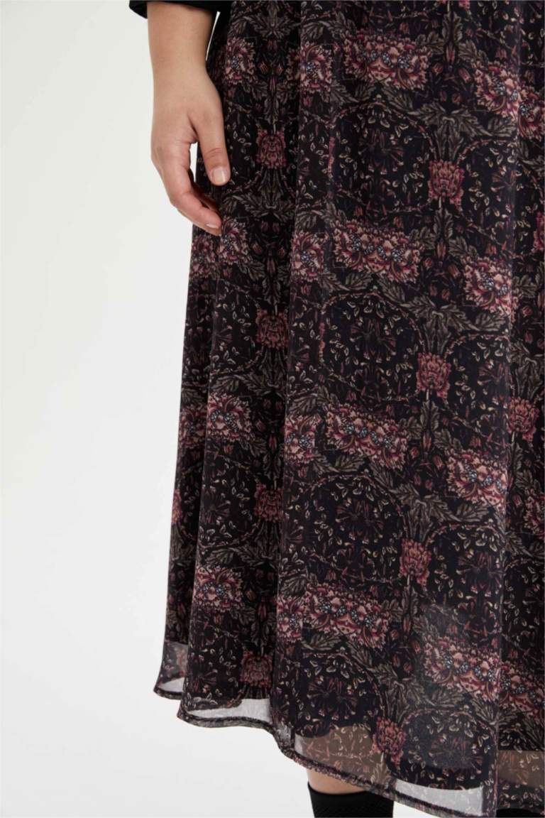 Robe BCBG Max Azria Taille 2 – Mousseline De Soie Noir à Motif – Neuf Avec Étiquettes