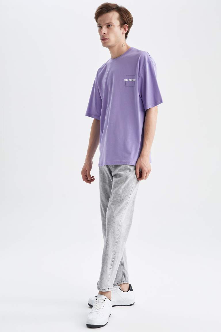 Oversized Short Sleeve Back Print T-Shirt