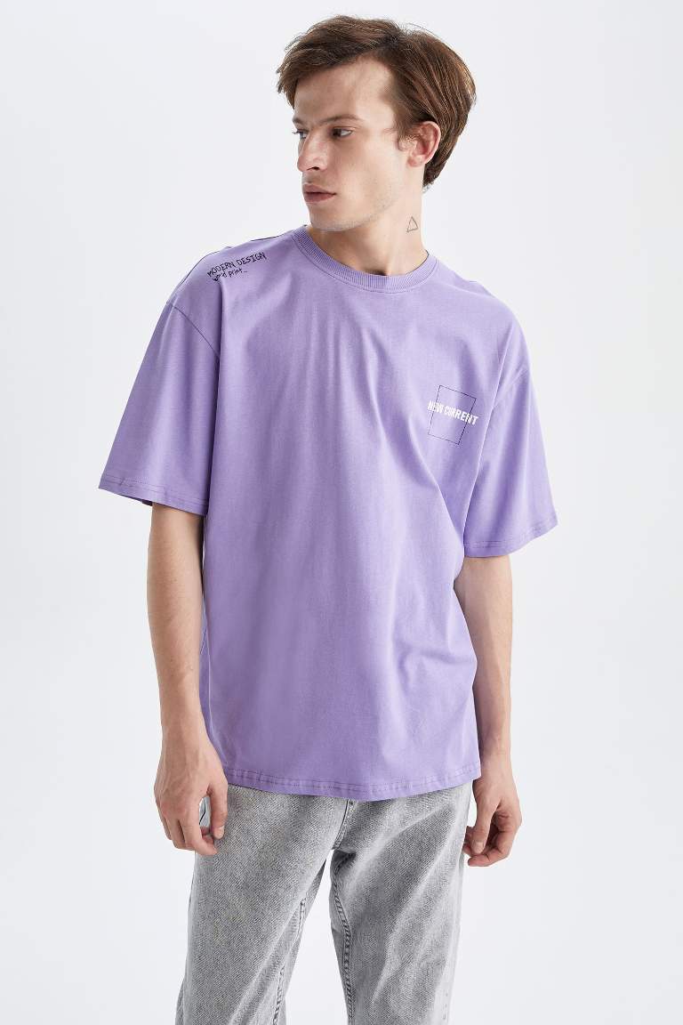 Oversized Short Sleeve Back Print T-Shirt