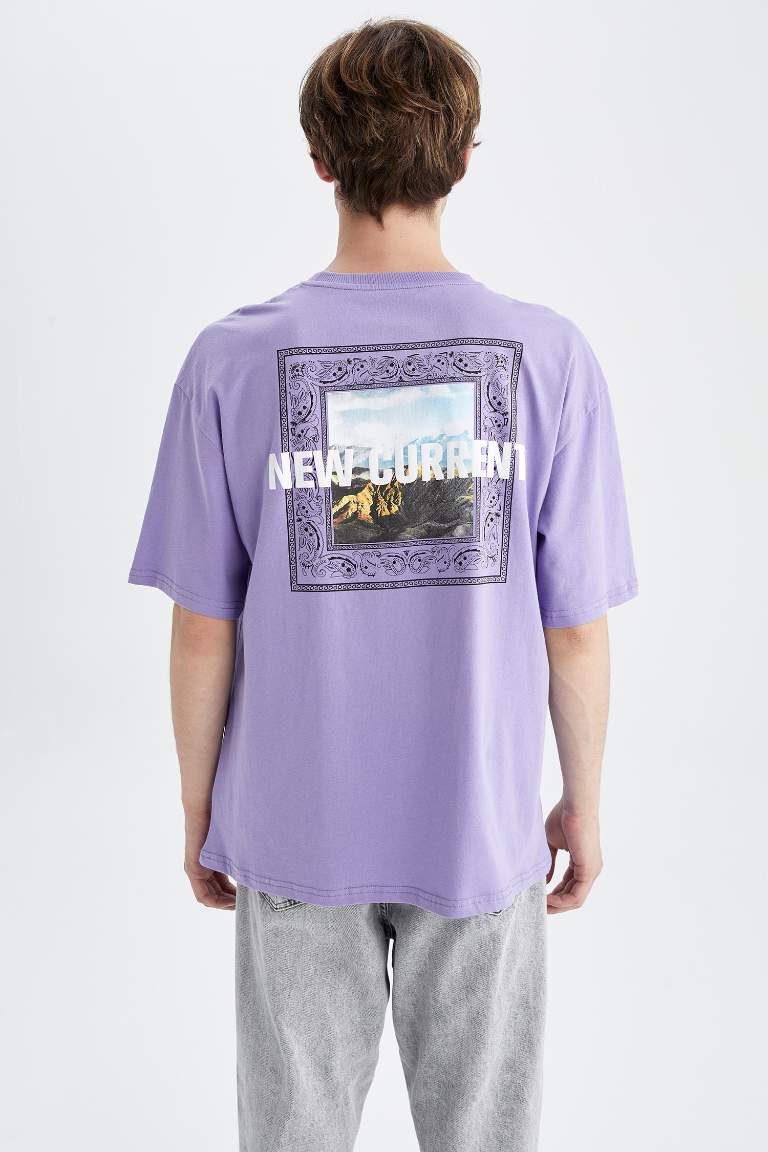 Oversized Short Sleeve Back Print T-Shirt