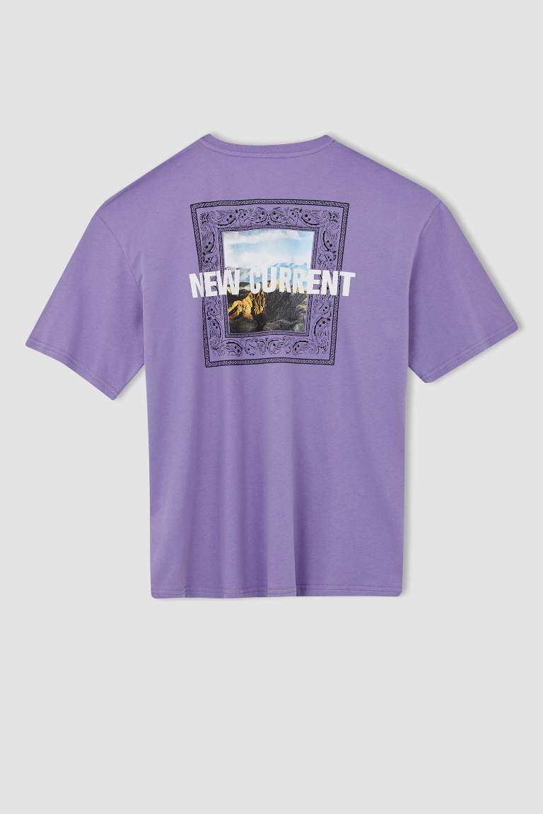 Oversized Short Sleeve Back Print T-Shirt