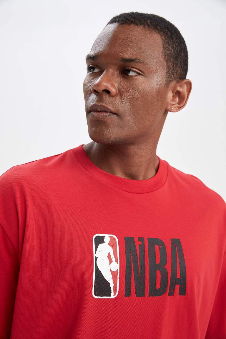 DeFactoFit NBA Regular Fit Bisiklet Yaka Kısa Kollu Tişört
