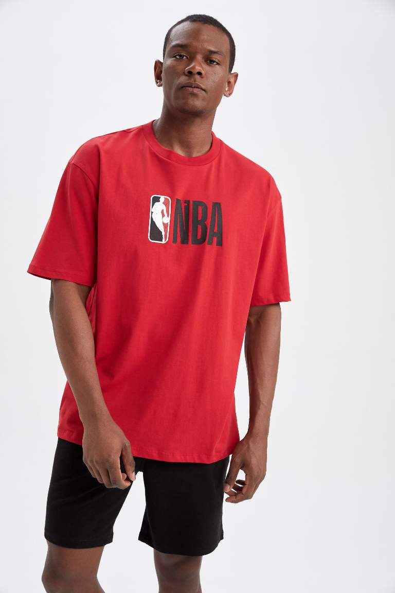 DeFactoFit NBA Regular Fit Bisiklet Yaka Kısa Kollu Tişört