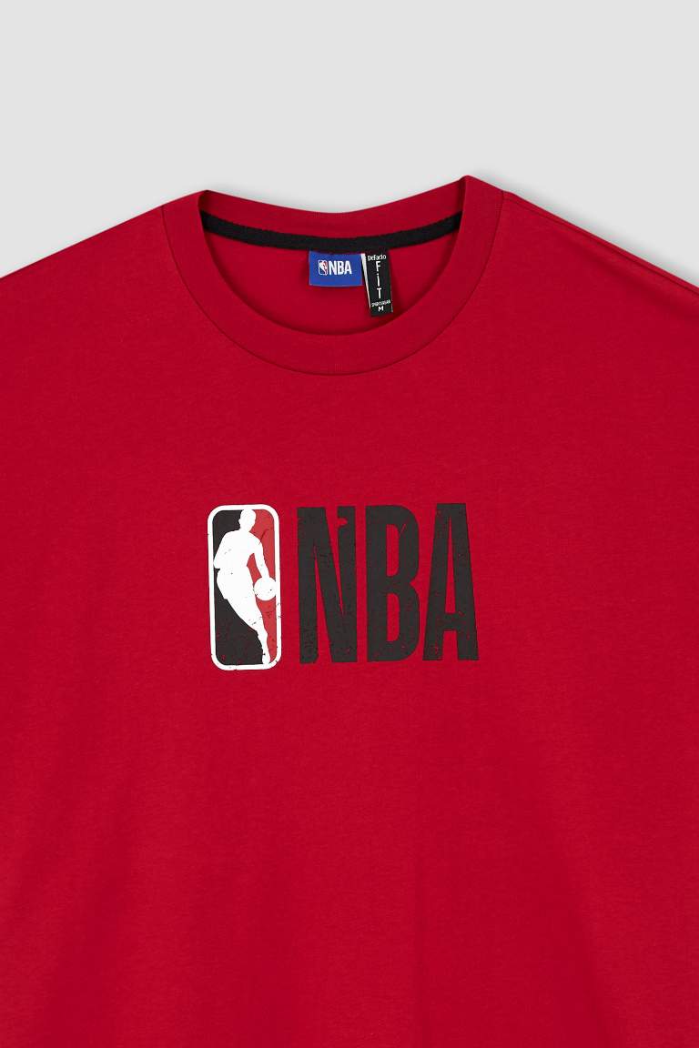 DeFactoFit NBA Regular Fit Bisiklet Yaka Kısa Kollu Tişört