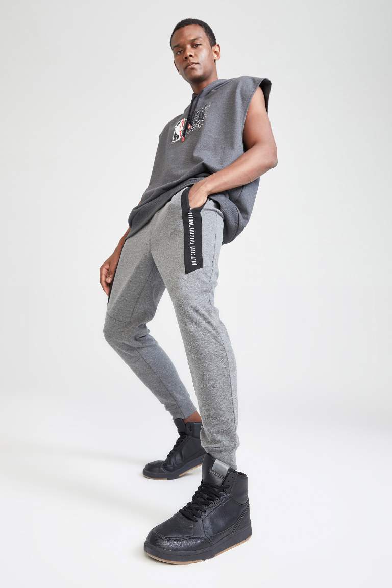 Slim Fit NBA Printed Ruched Joggers