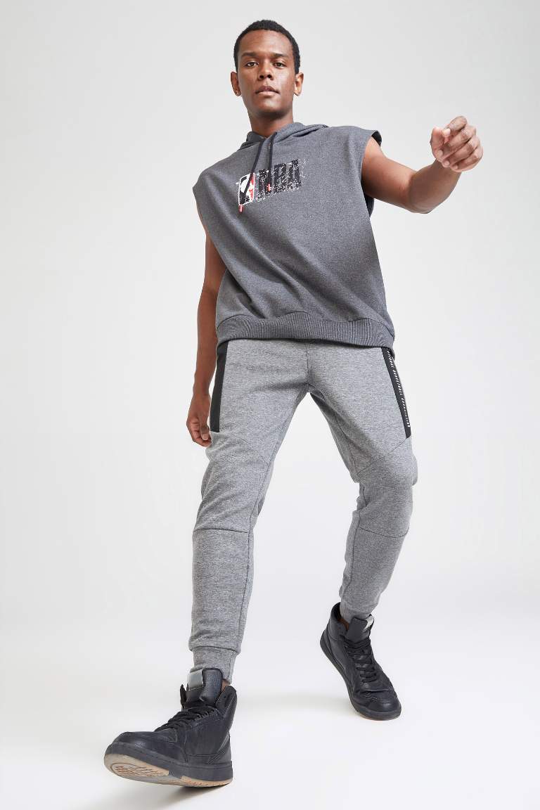 Slim Fit NBA Printed Ruched Joggers