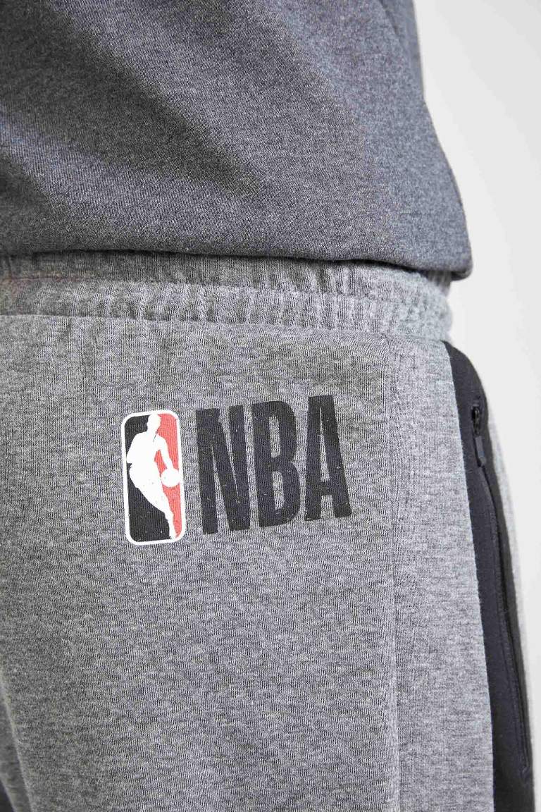 Slim Fit NBA Printed Ruched Joggers