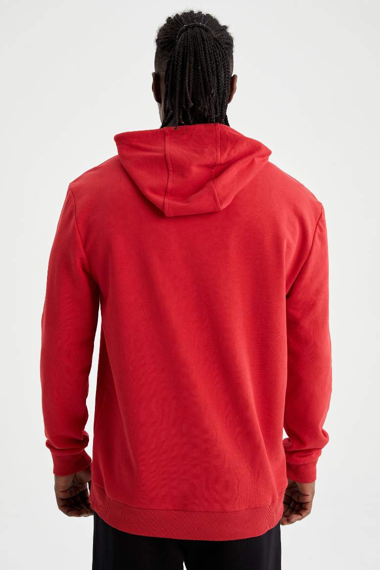 DeFactoFit NBA Chicago Bulls Regular Fit Kapüşonlu Sweatshirt