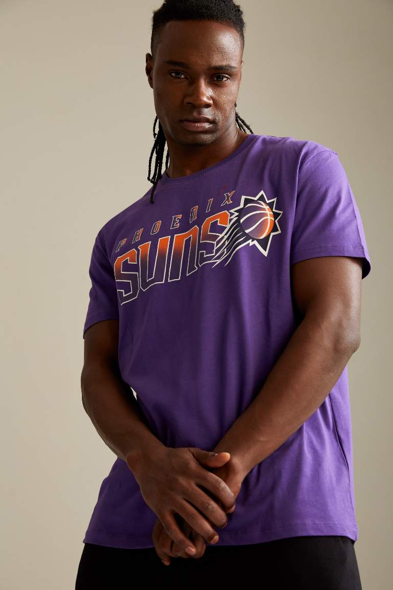 DeFactoFit NBA Phoenix Suns Lisanslı Regular Fit Bisiklet Yaka Kısa Kollu Tişört