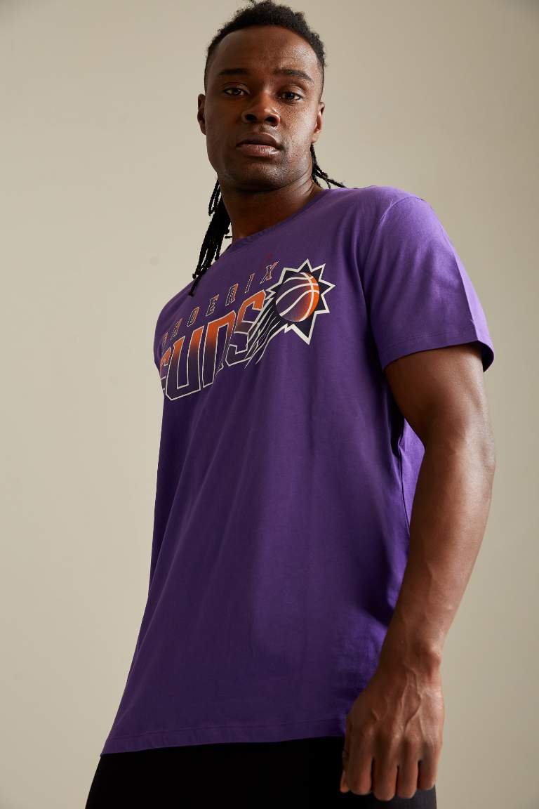 DeFactoFit NBA Phoenix Suns Lisanslı Regular Fit Bisiklet Yaka Kısa Kollu Tişört