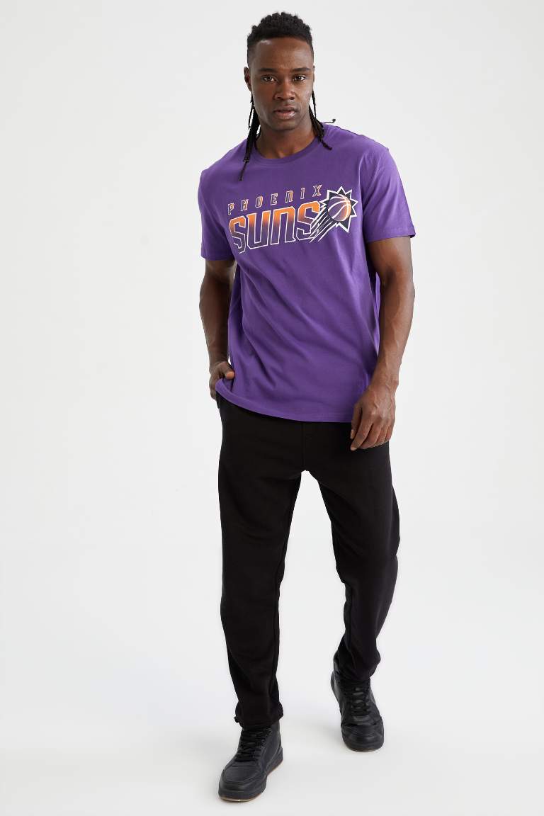 DeFactoFit NBA Phoenix Suns Lisanslı Regular Fit Bisiklet Yaka Kısa Kollu Tişört