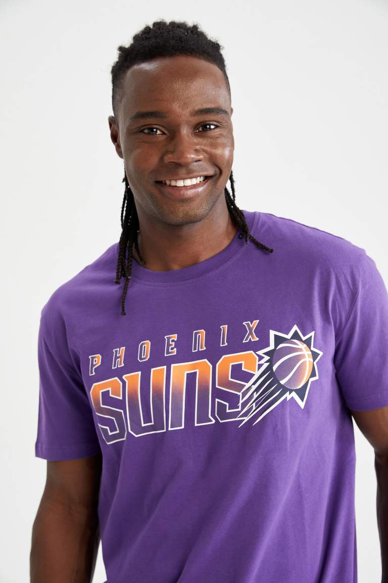 DeFactoFit NBA Phoenix Suns Lisanslı Regular Fit Bisiklet Yaka Kısa Kollu Tişört