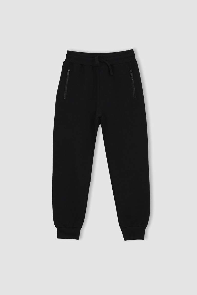 Boys Basic Zipper Pocket Jogger Tracksuit Bottoms