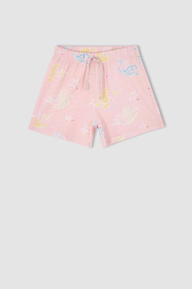 Girl Short Sleeve Printed Mini Pyjama Set