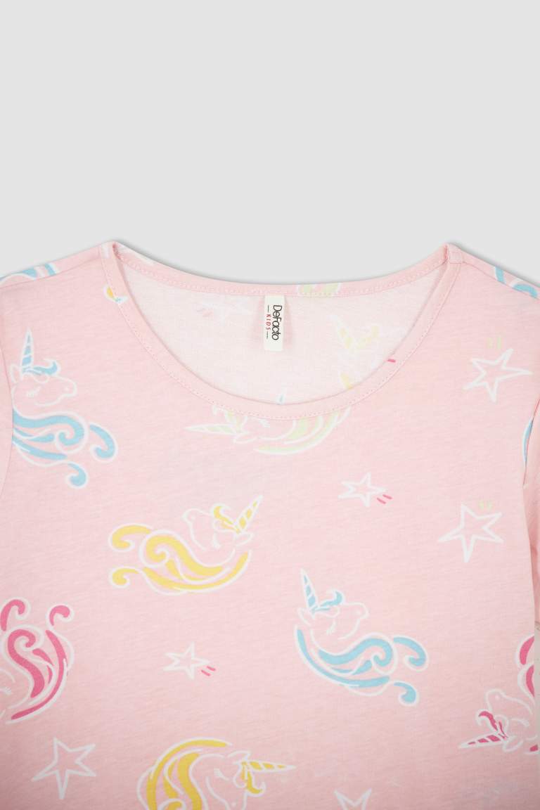 Girl Short Sleeve Printed Mini Pyjama Set