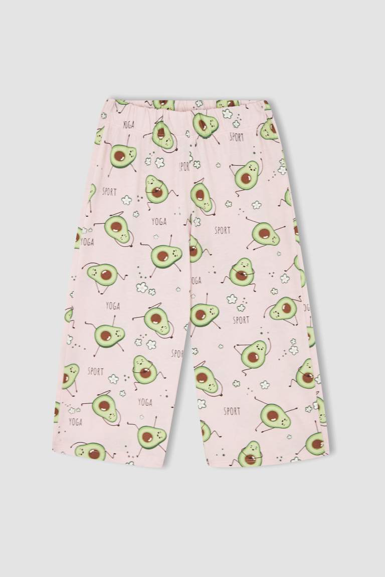 Girl Short Sleeve Avocado Print Pyjama Set