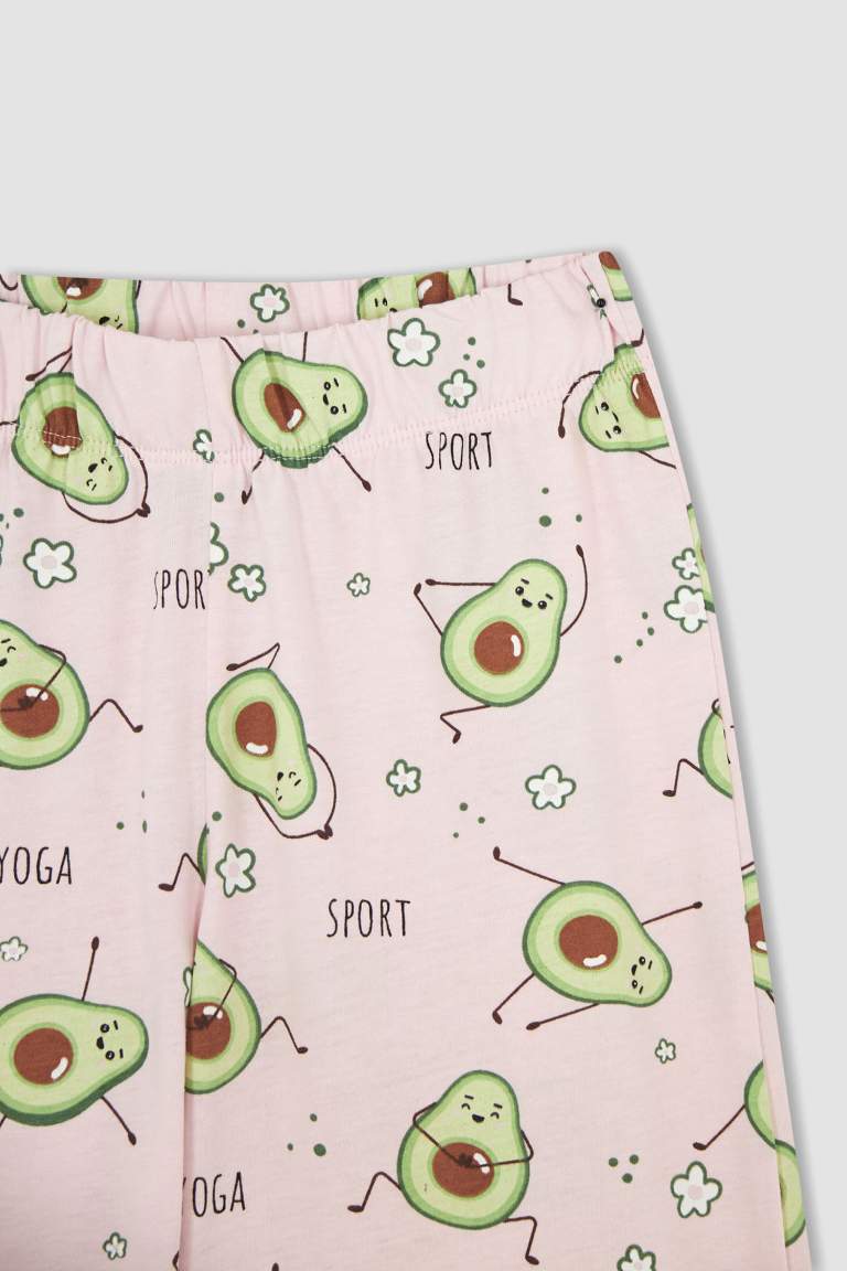Girl Short Sleeve Avocado Print Pyjama Set