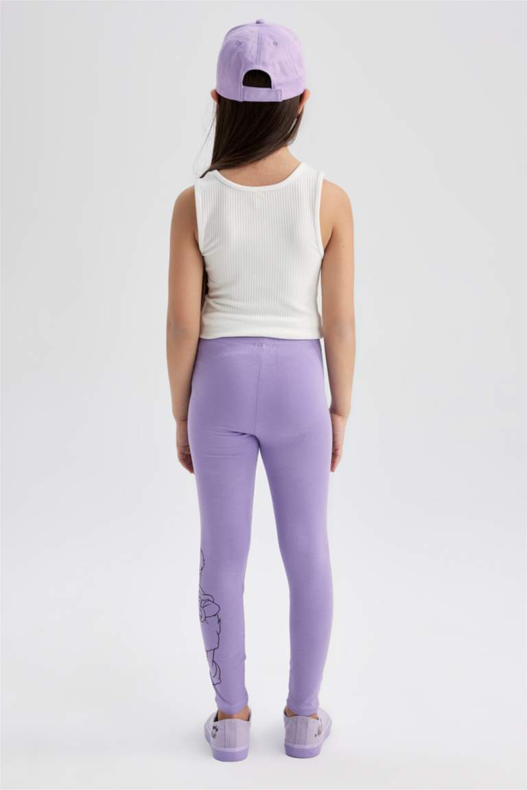 Girl High Waisted Daisy Duck Printed Leggings