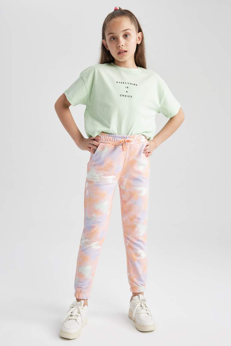 Girl Standard Fit Batik Print Joggers