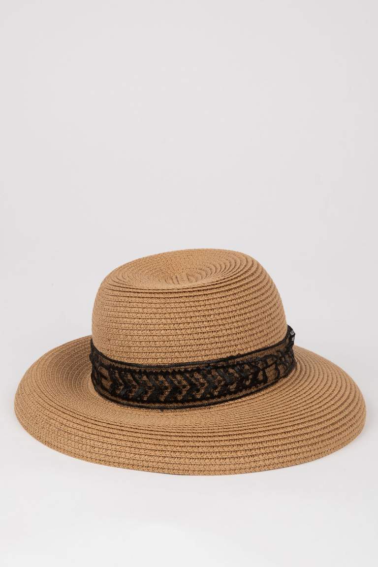 Woman Embroidered Straw Hat