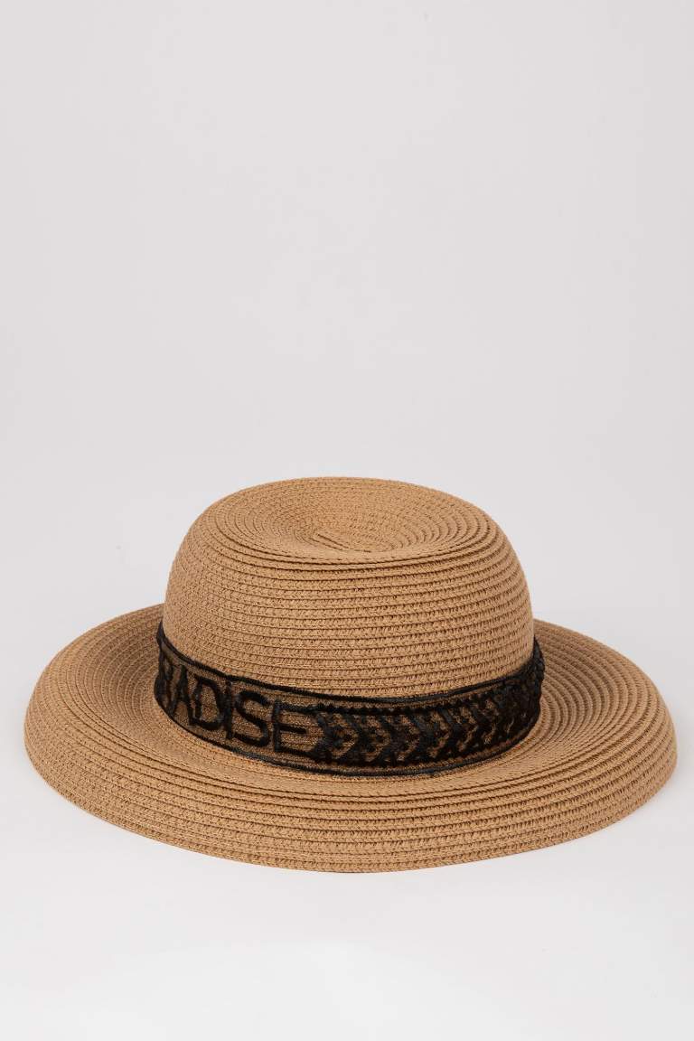 Woman Embroidered Straw Hat