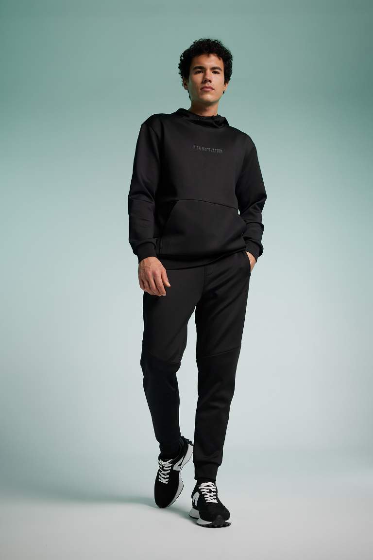 DeFactoFit Slim Fit Scuba Dalgıç Kumaşı İnce Jogger Eşofman Altı