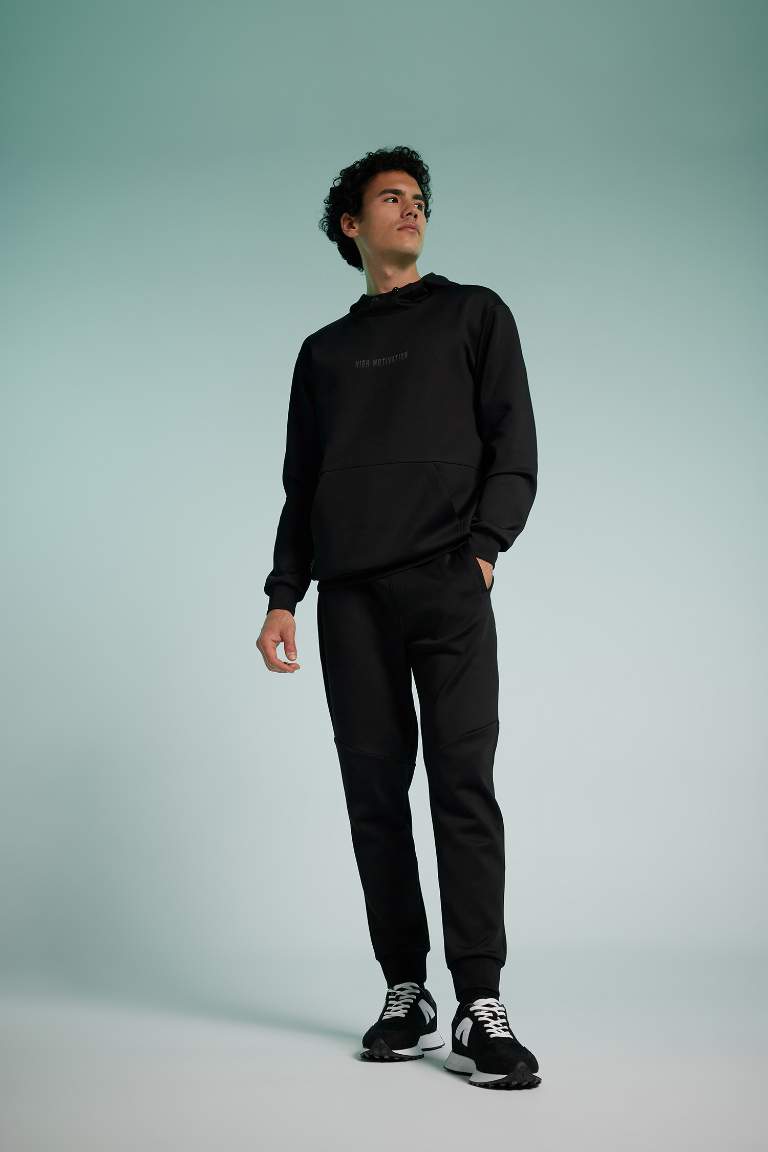 DeFactoFit Slim Fit Scuba Dalgıç Kumaşı İnce Jogger Eşofman Altı