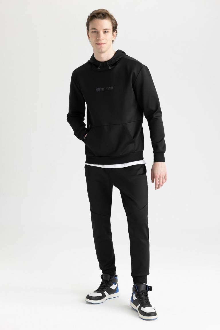 DeFactoFit Slim Fit Scuba Dalgıç Kumaşı İnce Jogger Eşofman Altı