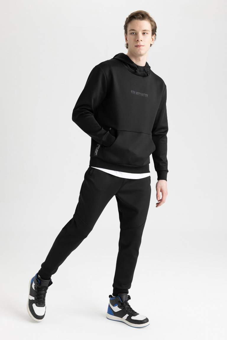 DeFactoFit Slim Fit Scuba Dalgıç Kumaşı İnce Jogger Eşofman Altı