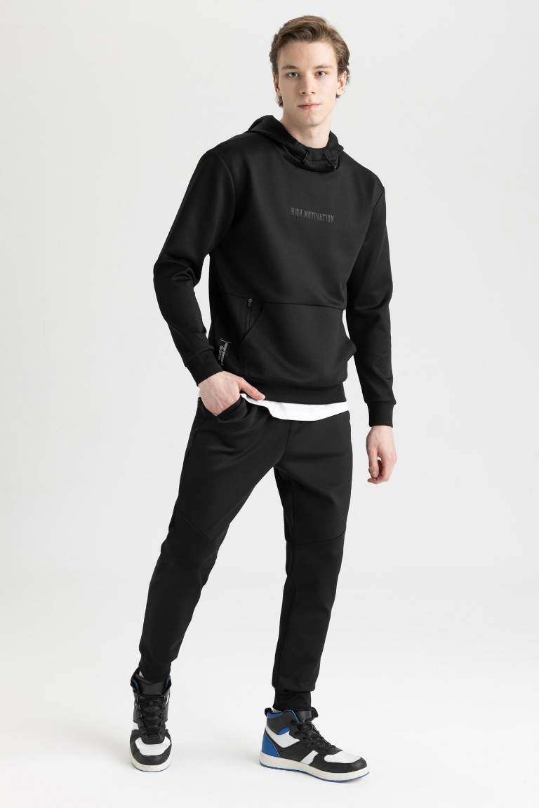 DeFactoFit Slim Fit Scuba Dalgıç Kumaşı İnce Jogger Eşofman Altı