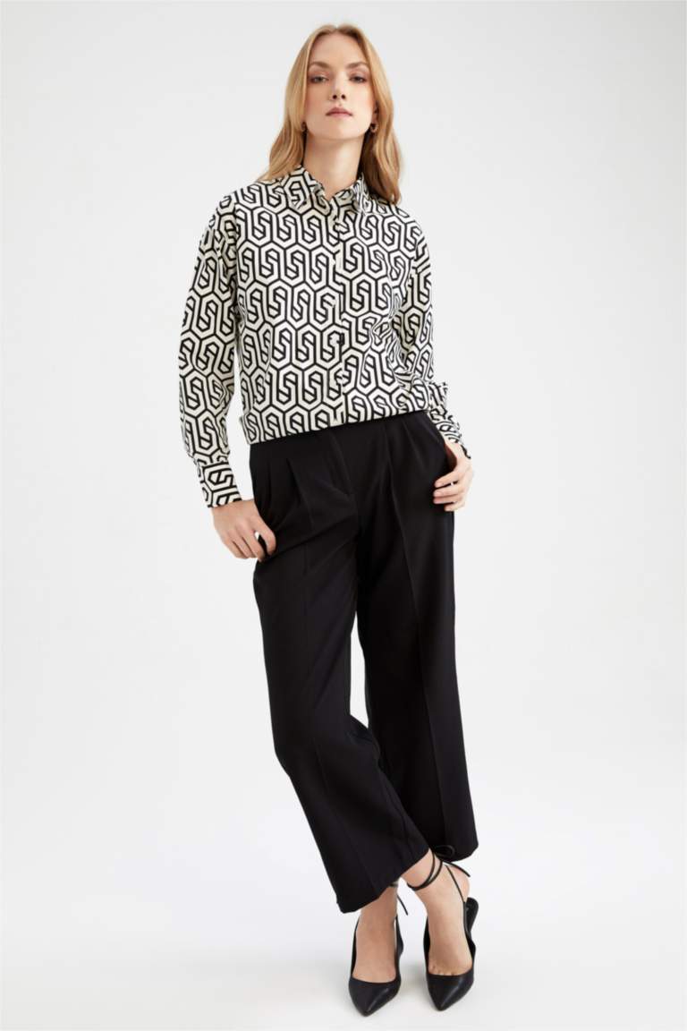 Trendyol Chemisier En Tricot à Col Asymétrique Standard Pour Femme Chemise, Beige, XL