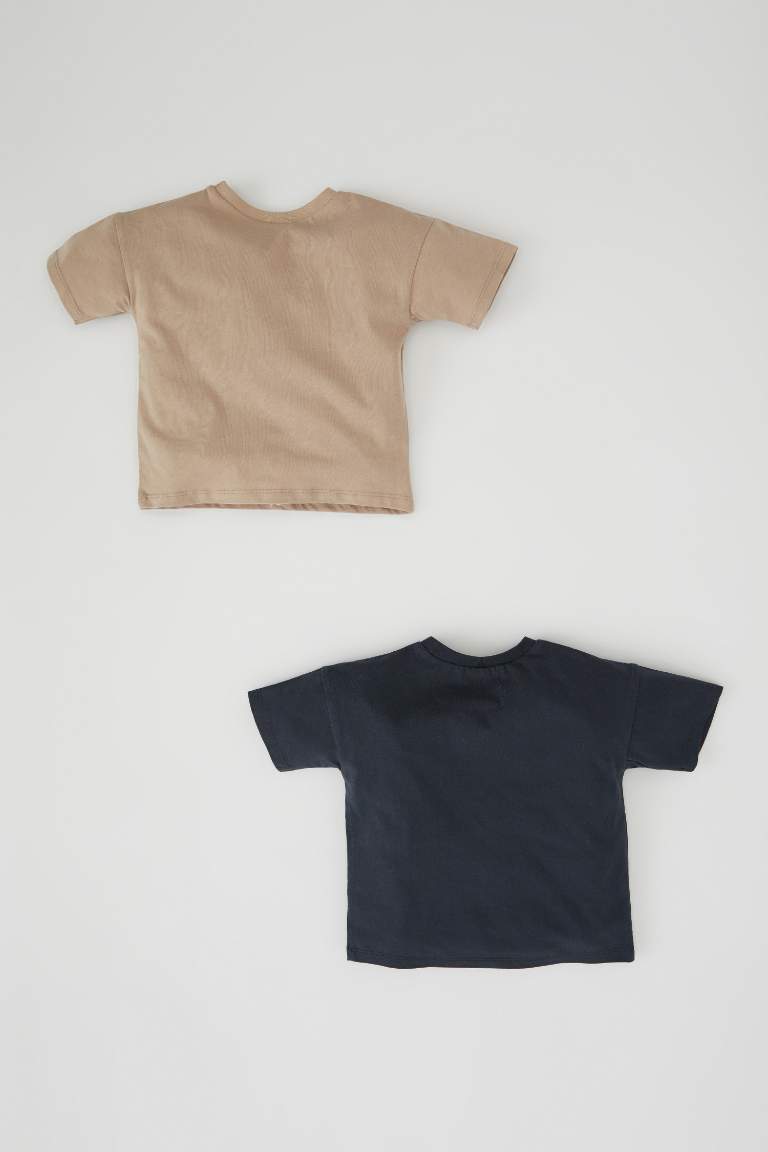 Lot de 2 t-shirts en coton à manches courtes pour bébé garçon