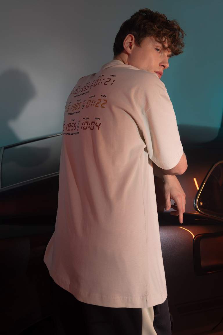 Oversize Fit Bisiklet Yaka %100 Pamuk Tişört