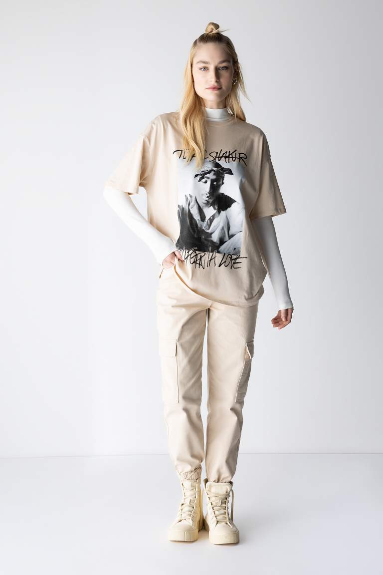 Cargo Jogger Normal Waist Gabardine Cotton Trousers