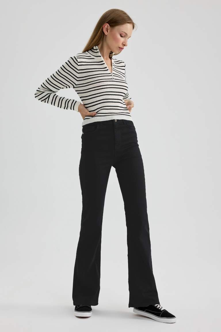 Flare Fit İspanyol Paça Gabardin Pantolon