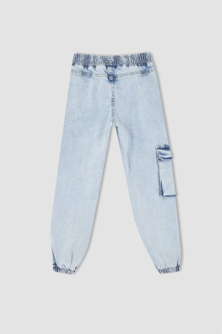Jean Enfant Alive Sportswear - Taille 148 - Bleu Clair - Coupe Skinny - Occasion