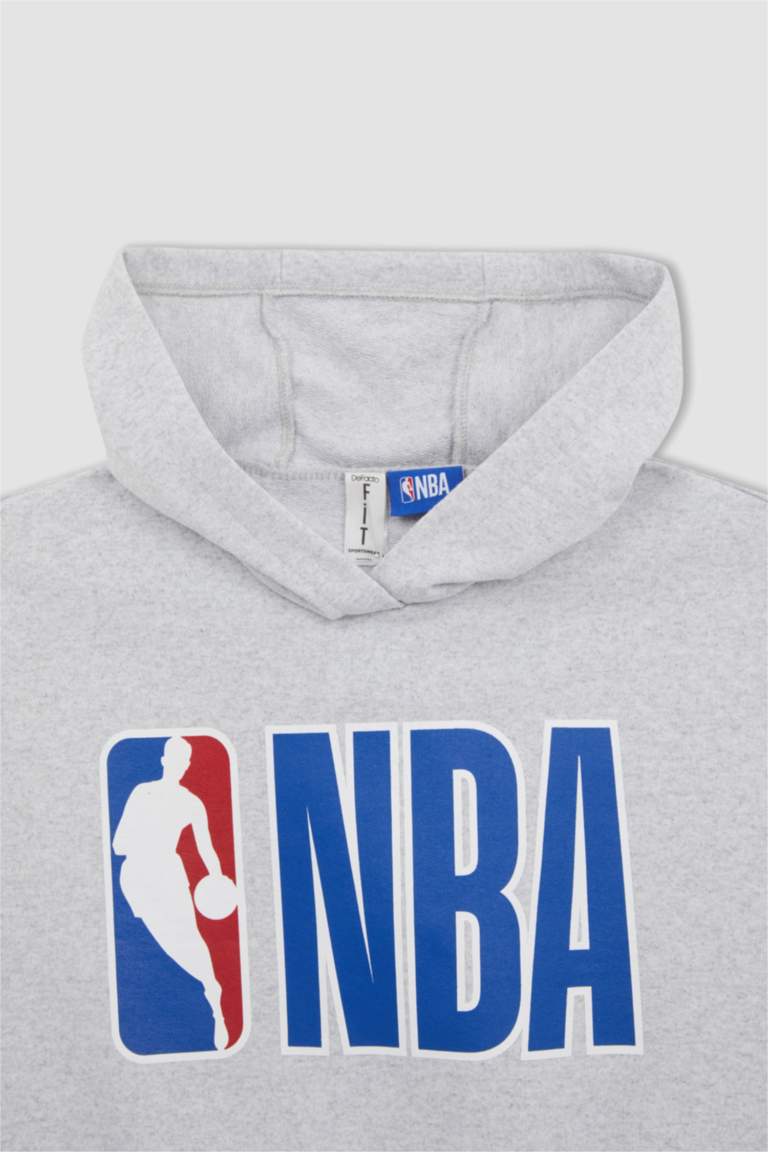 Girl Regular Fit Sleeveless NBA Printed Hoodie
