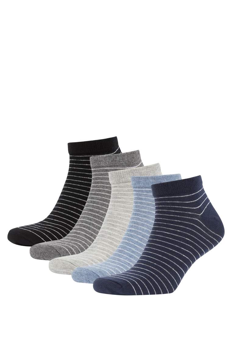 Men 5 Pack Cotton Booties Socks