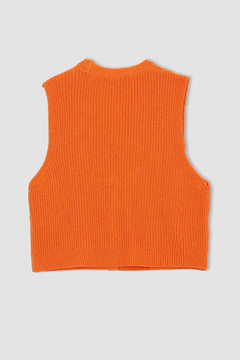 Regular Fit V Yaka Triko Yelek