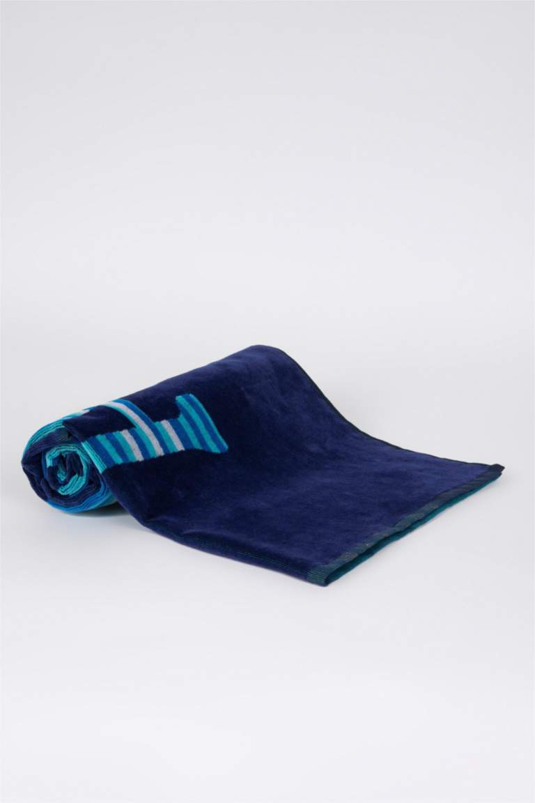 Serviette de plage de luxe ultra douce en velours - Parasols. Colour