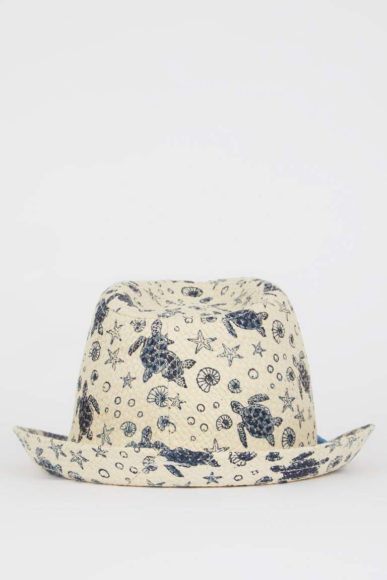 Tortoise Print Felt Hat