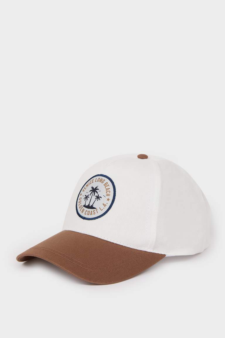 Boy Color Block Cotton Cap