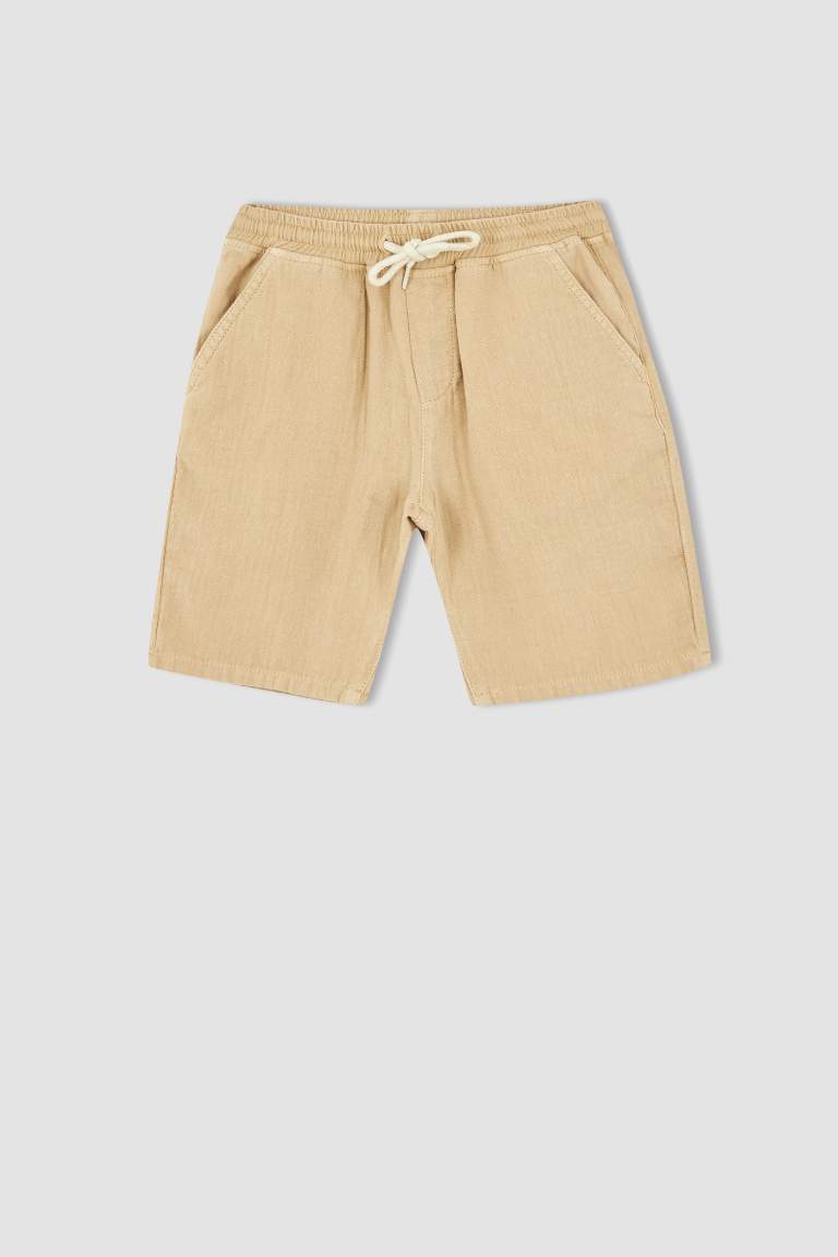 Boy Tie Waist Mini Bermuda Short