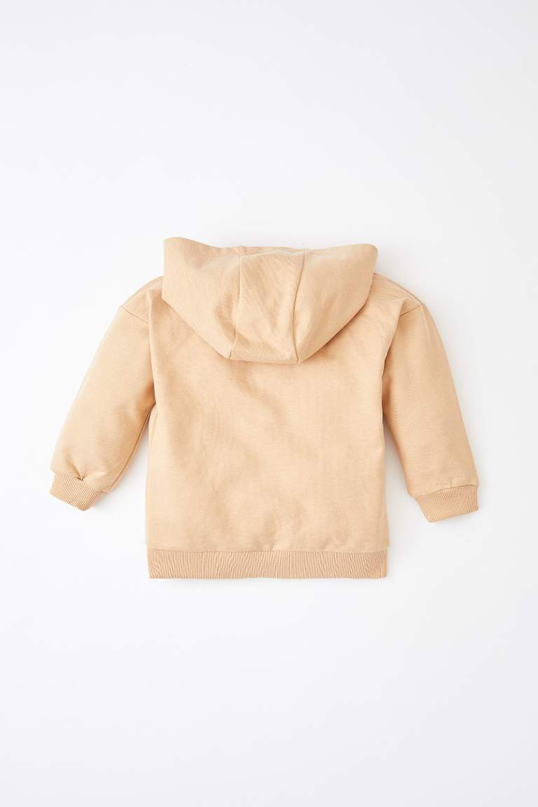 Baby Girl Regular Fit Basic Hooded  Cardigan